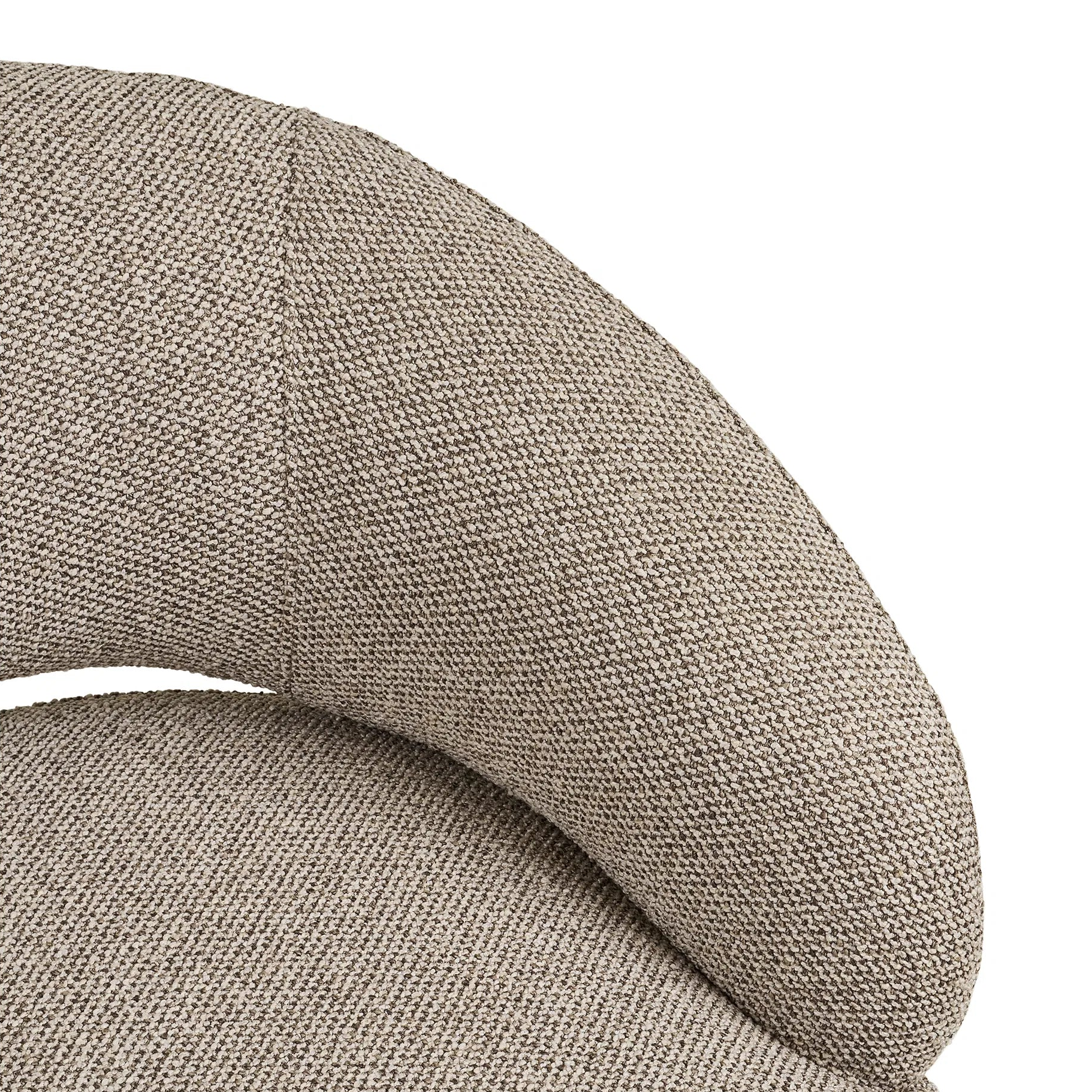 TIRASK | כורסא מעוגלת מרופדת בבד אריג - KUALA