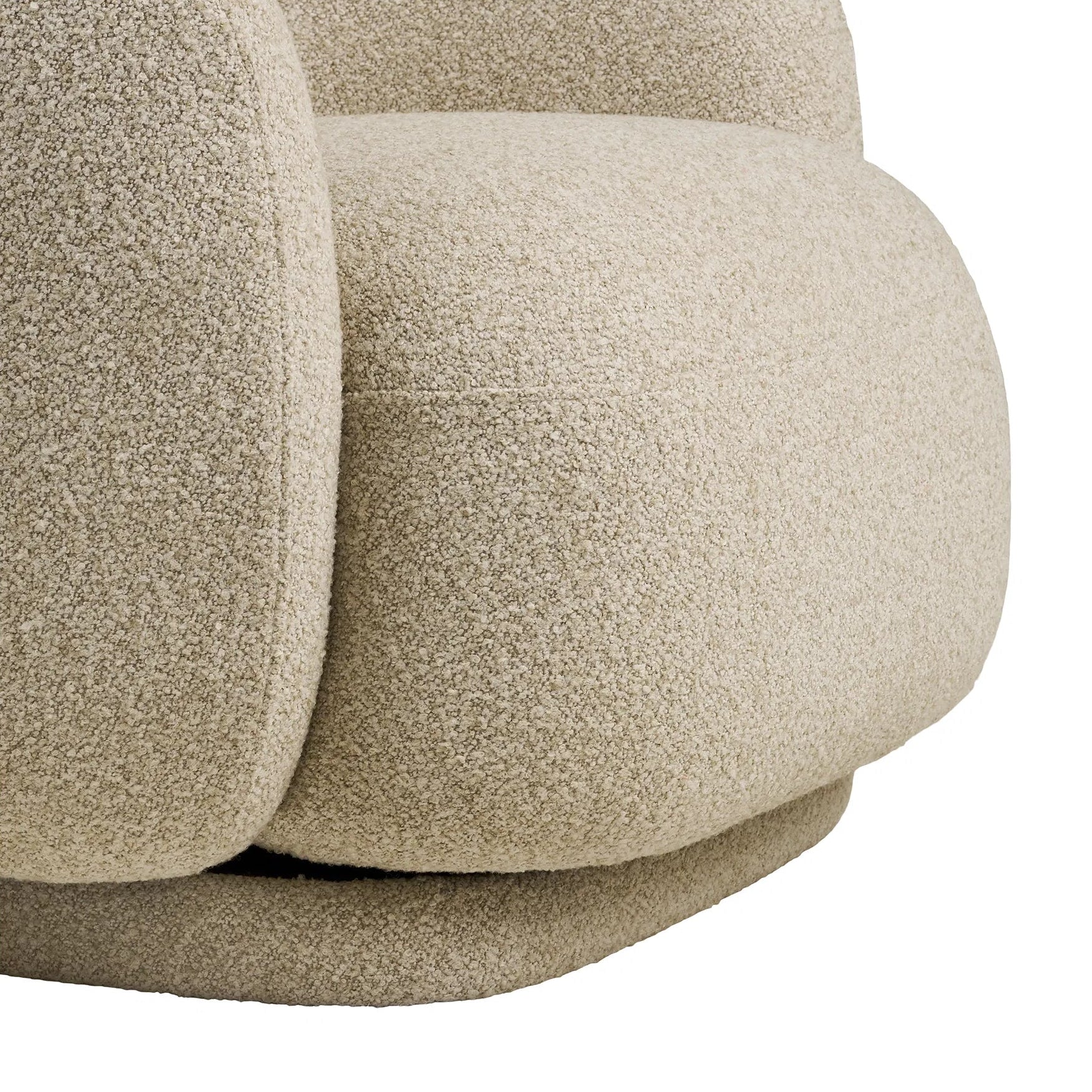 SVENBE | כורסא מסתובבת מרופדת בבד דמוי צמר - KUALA