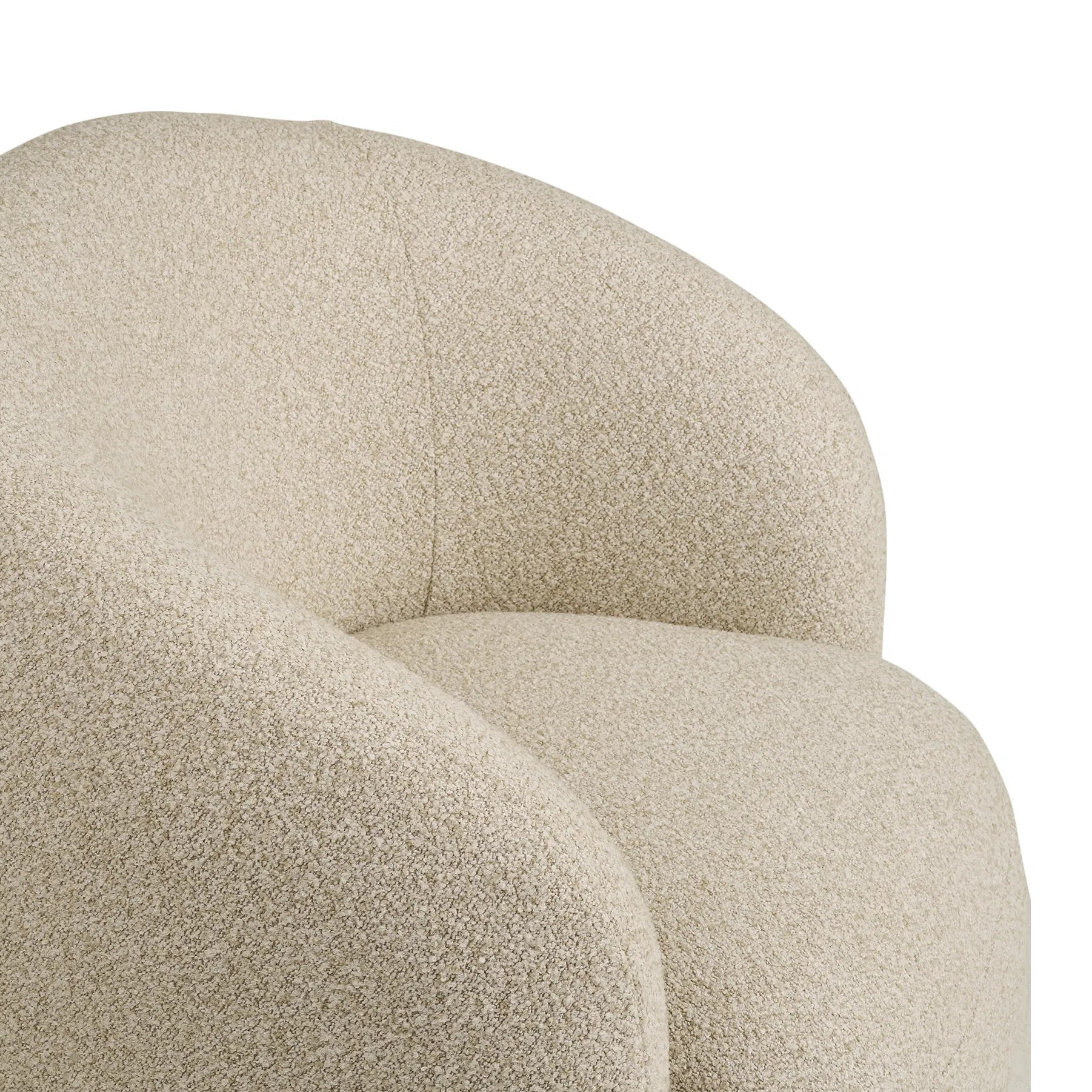 SVENBE | כורסא מסתובבת מרופדת בבד דמוי צמר - KUALA