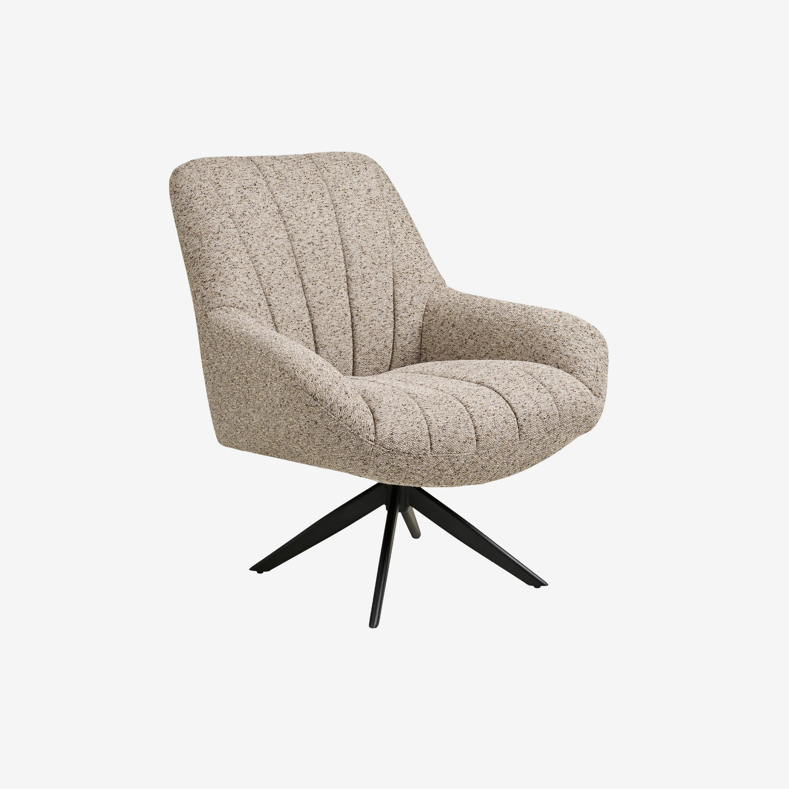 SUTI | כורסא מסתובבת מרופדת בבד אריג