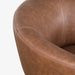 תמונה מזווית מספר 6 של המוצר BUCK | כורסא מודרנית מרופדת בד דמוי עור בגוון טבק