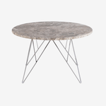 ZUZA | שולחן סלון עגול משיש ומתכת, קוטר 80 ס"מ