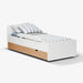 תמונה מזווית מספר 8 של המוצר MELOG | מיטת ילדים מעץ עם מגירות אחסון ומיטת חבר