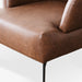 תמונה מזווית מספר 4 של המוצר BUCK | כורסא מודרנית מרופדת בד דמוי עור בגוון טבק