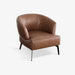 תמונה מזווית מספר 8 של המוצר BUCK | כורסא מודרנית מרופדת בד דמוי עור בגוון טבק