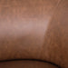תמונה מזווית מספר 3 של המוצר BUCK | כורסא מודרנית מרופדת בד דמוי עור בגוון טבק