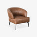 תמונה מזווית מספר 1 של המוצר BUCK | כורסא מודרנית מרופדת בד דמוי עור בגוון טבק