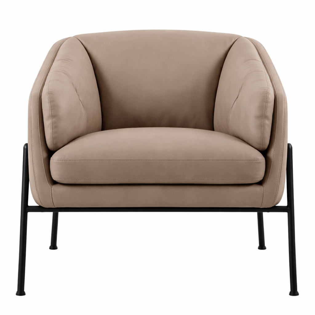 ZINOX | כורסא מעוצבת בסגנון מודרני מרופדת עור - KUALA