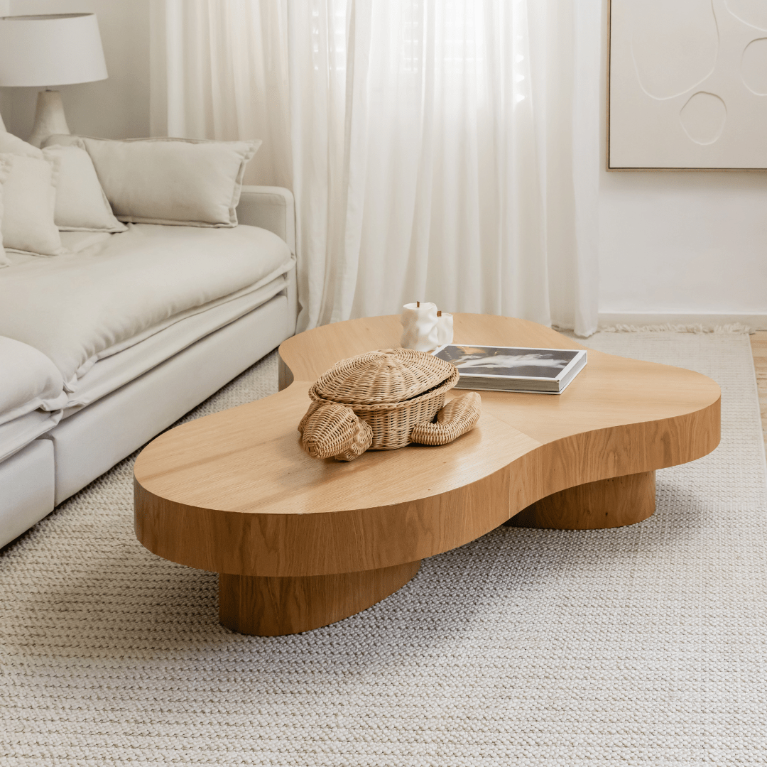 LEMA | שולחן סלון אמורפי מעץ, 150/120 ס"מ - KUALA