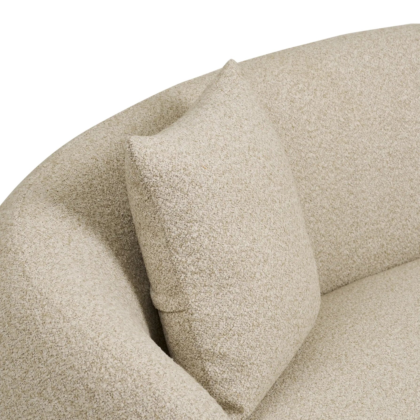 SIGROK | ספה דו מושבית מרופדת בבד דמוי צמר