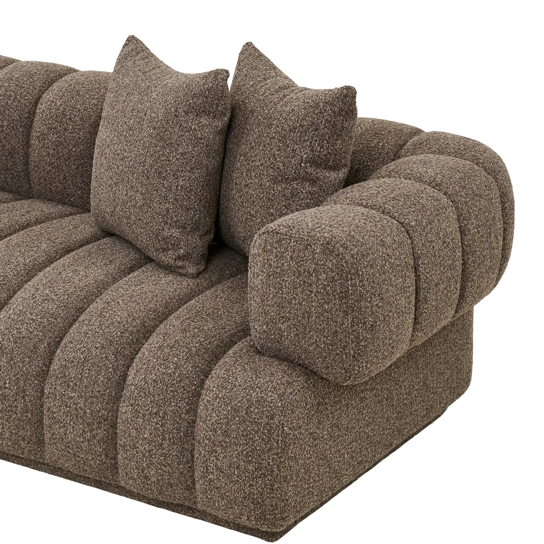 STENULF | ספת שזלונג מרופדת בבד דמוי צמר, 293 ס"מ