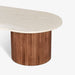 תמונה מזווית מספר 6 של המוצר TREVOR | שולחן סלון משולב עץ ואבן טרוונטין