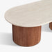 תמונה מזווית מספר 4 של המוצר TREVOR | שולחן סלון משולב עץ ואבן טרוונטין