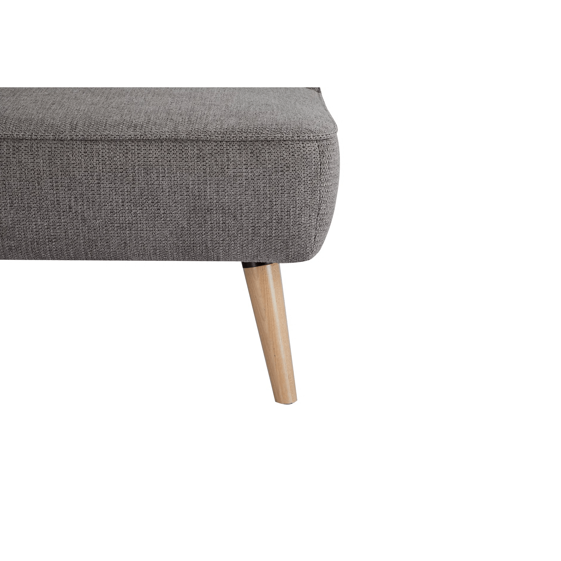 SOLIRU | ספת אירוח מרופדת בבד אריג בגוון חום