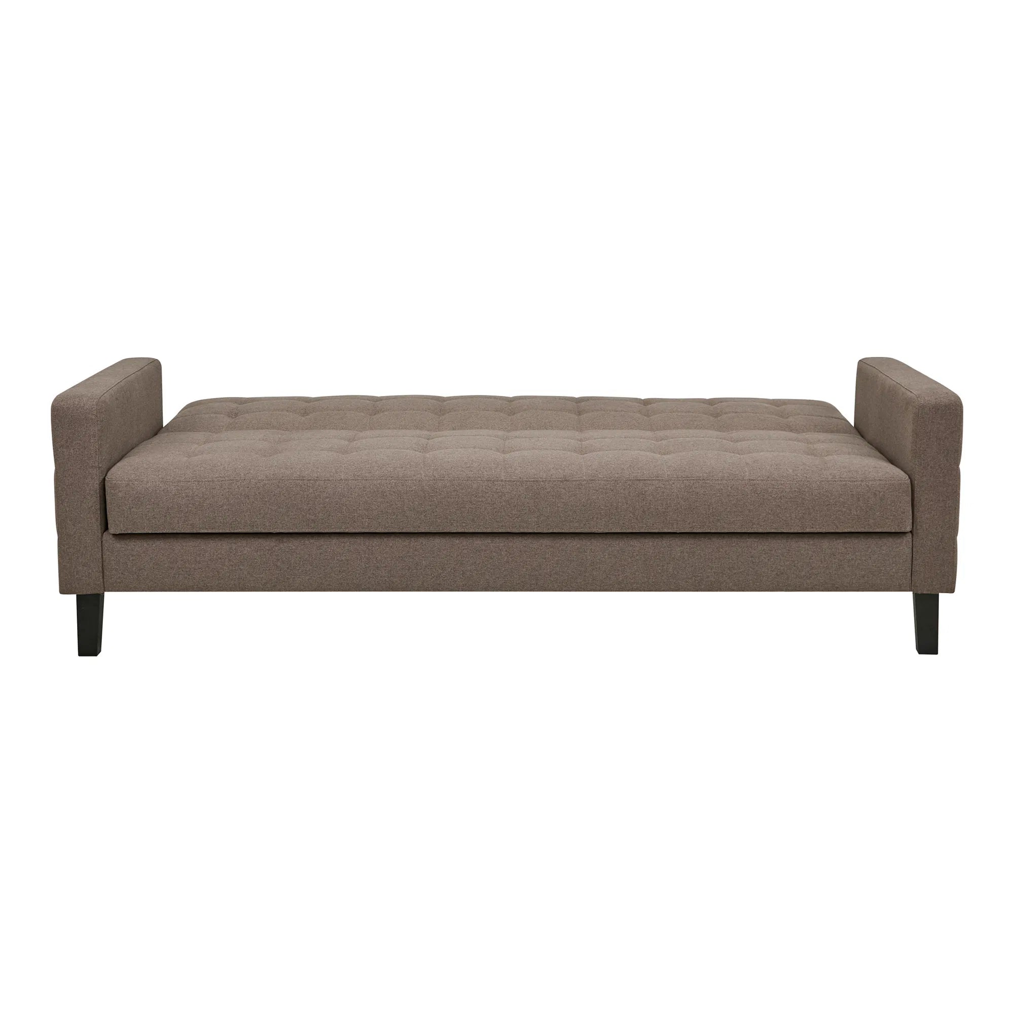 BAMU | ספת אירוח מרופדת בבד אריג בגוון חום, 204 ס"מ - KUALA