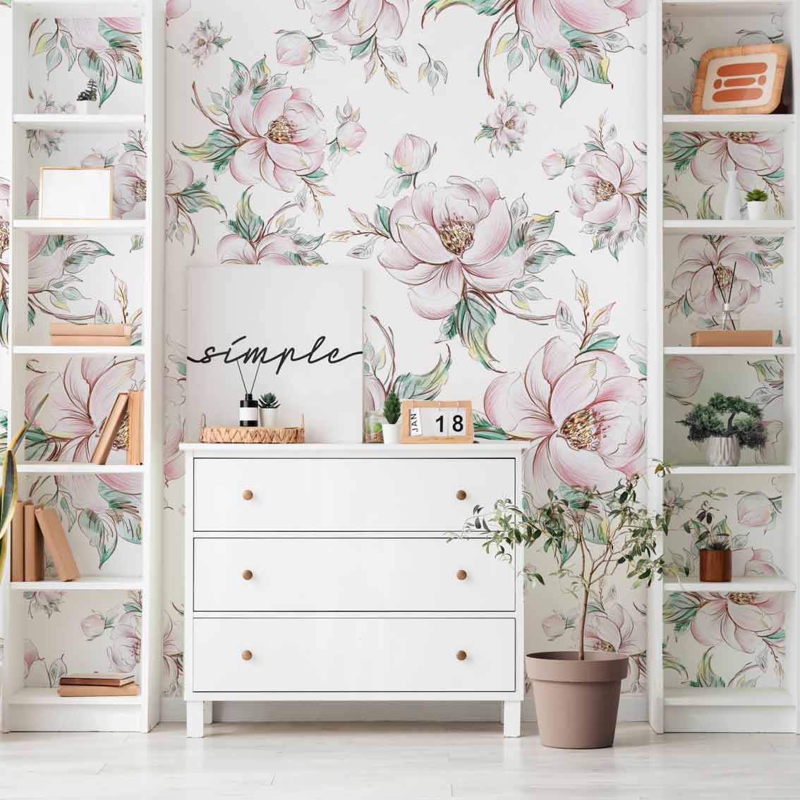 RAFOT | טפט פרחי פיאוני עדינים