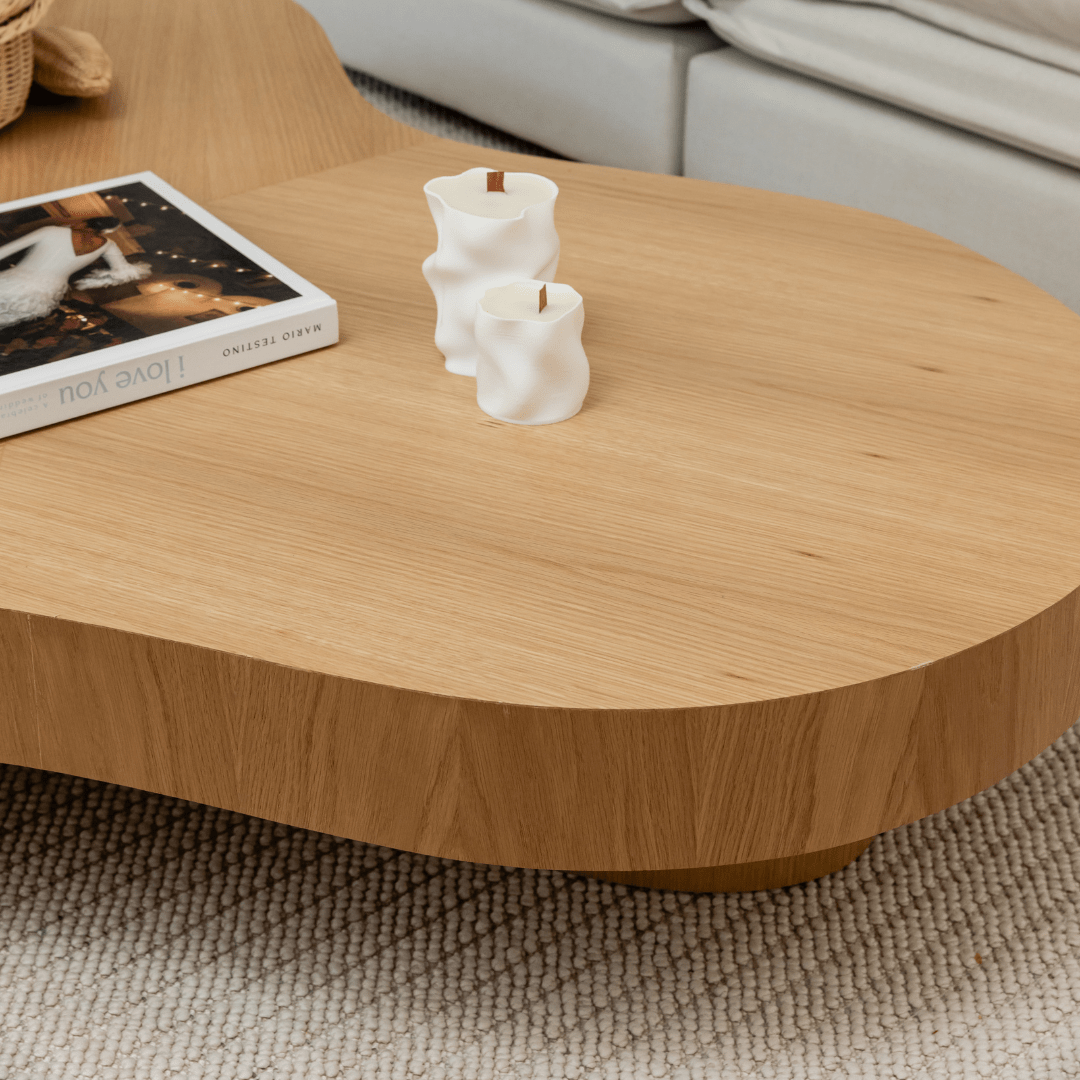 LEMA | שולחן סלון אמורפי מעץ, 150/120 ס"מ - KUALA