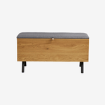 BIRE | ספסל אחסון מעץ עם כרית מושב - KUALA