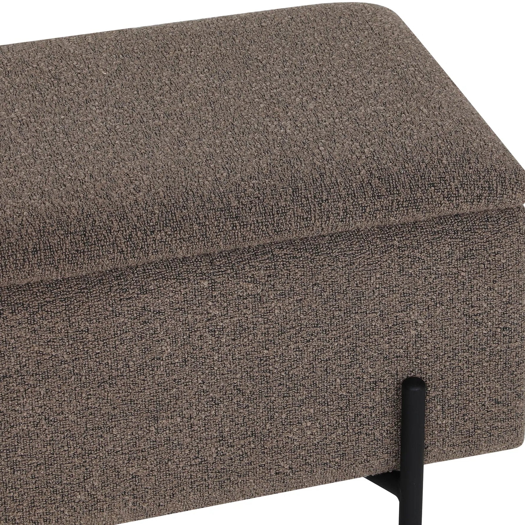 TOKI | ספסל אחסון מרופד בבד בוקלה