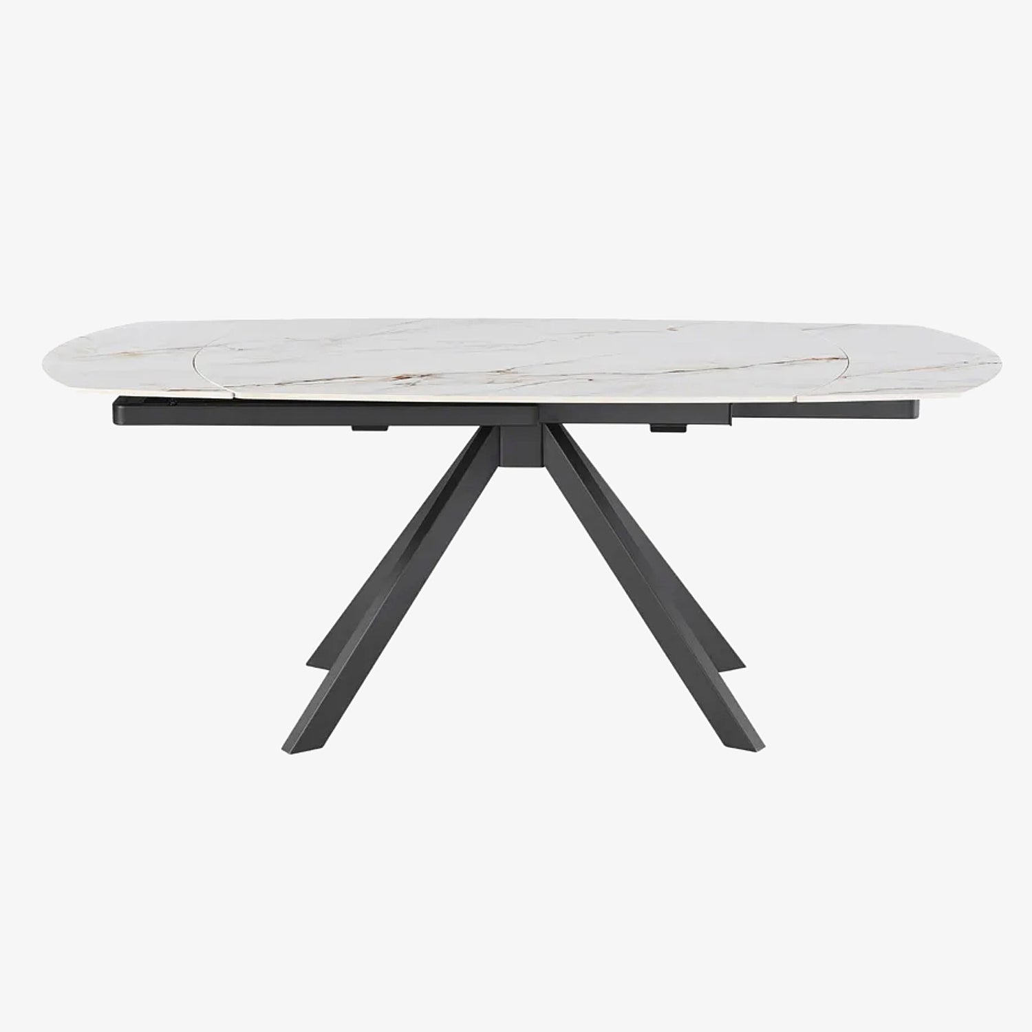 NALTY | שולחן אוכל אובלי 130/90 ס"מ, נפתח ל-190 ס"מ, עד 8 סועדים