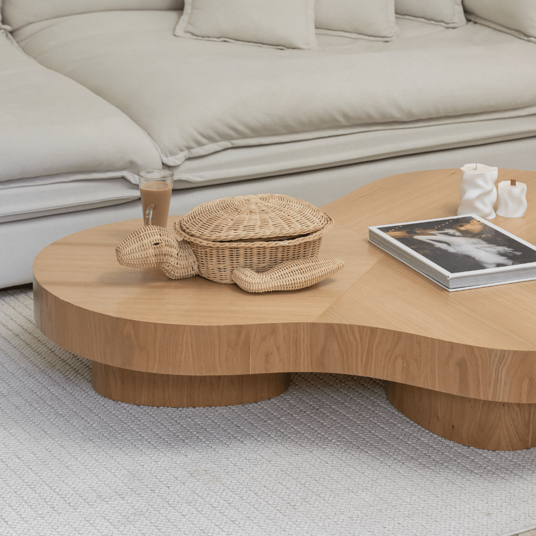 LEMA | שולחן סלון אמורפי מעץ, 150/120 ס"מ - KUALA