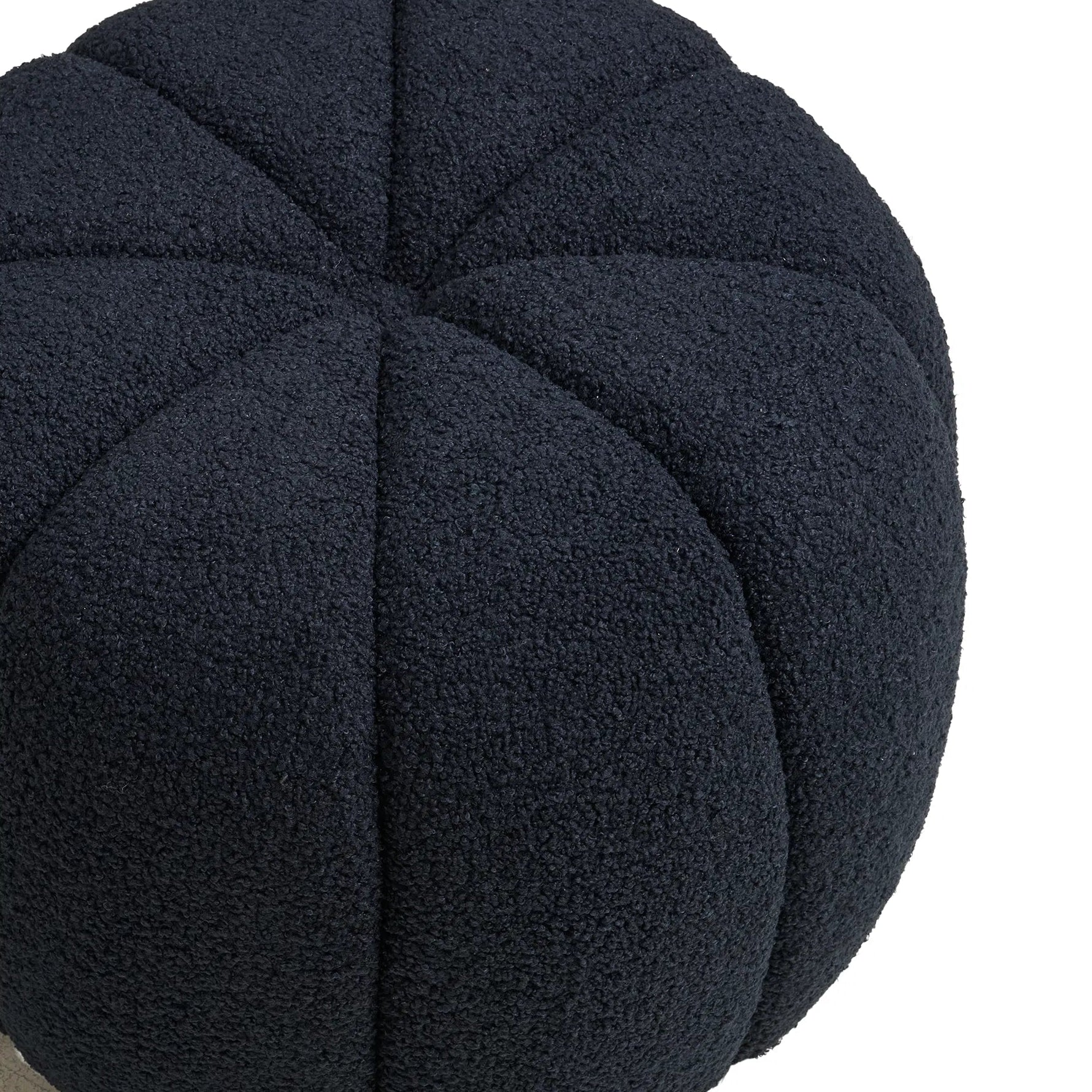 REBA | הדום עגול מרופד בבד טדי בגוון כחול - KUALA