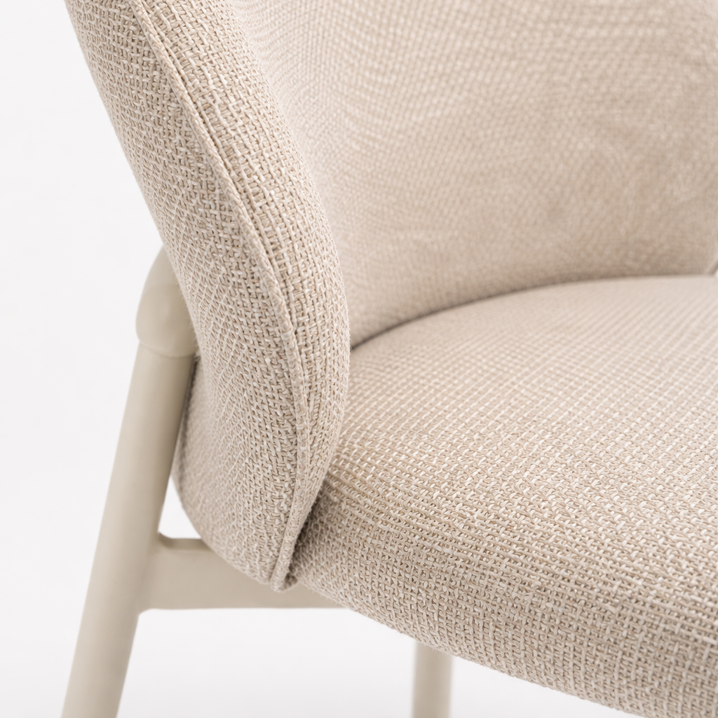 ARLOS | כיסא מרופד בבד אריג בשילוב רגלי מתכת - KUALA