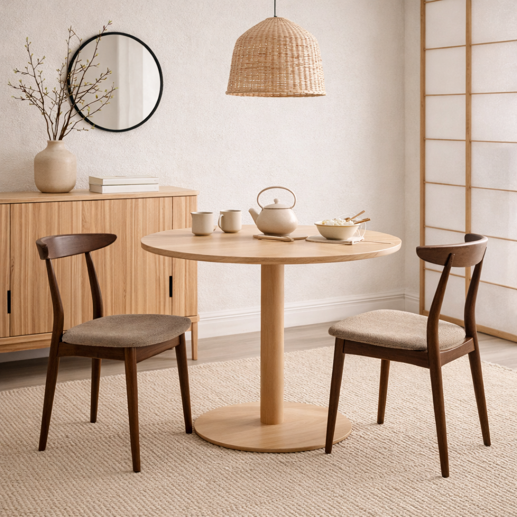 NOR | כיסא אוכל מעץ וריפוד בד אריג - KUALA