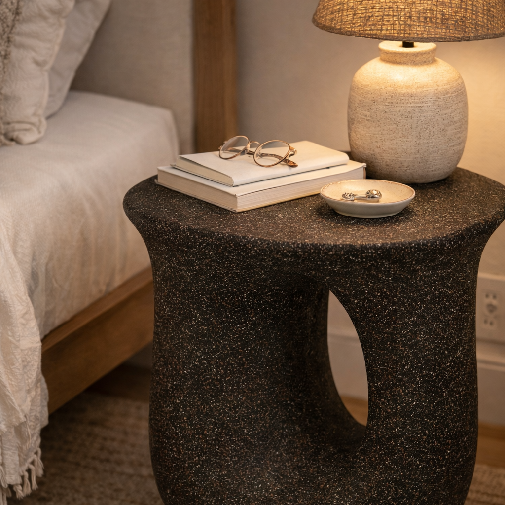 LOMI | שולחן צד מקרמיקה, 42/33 ס"מ