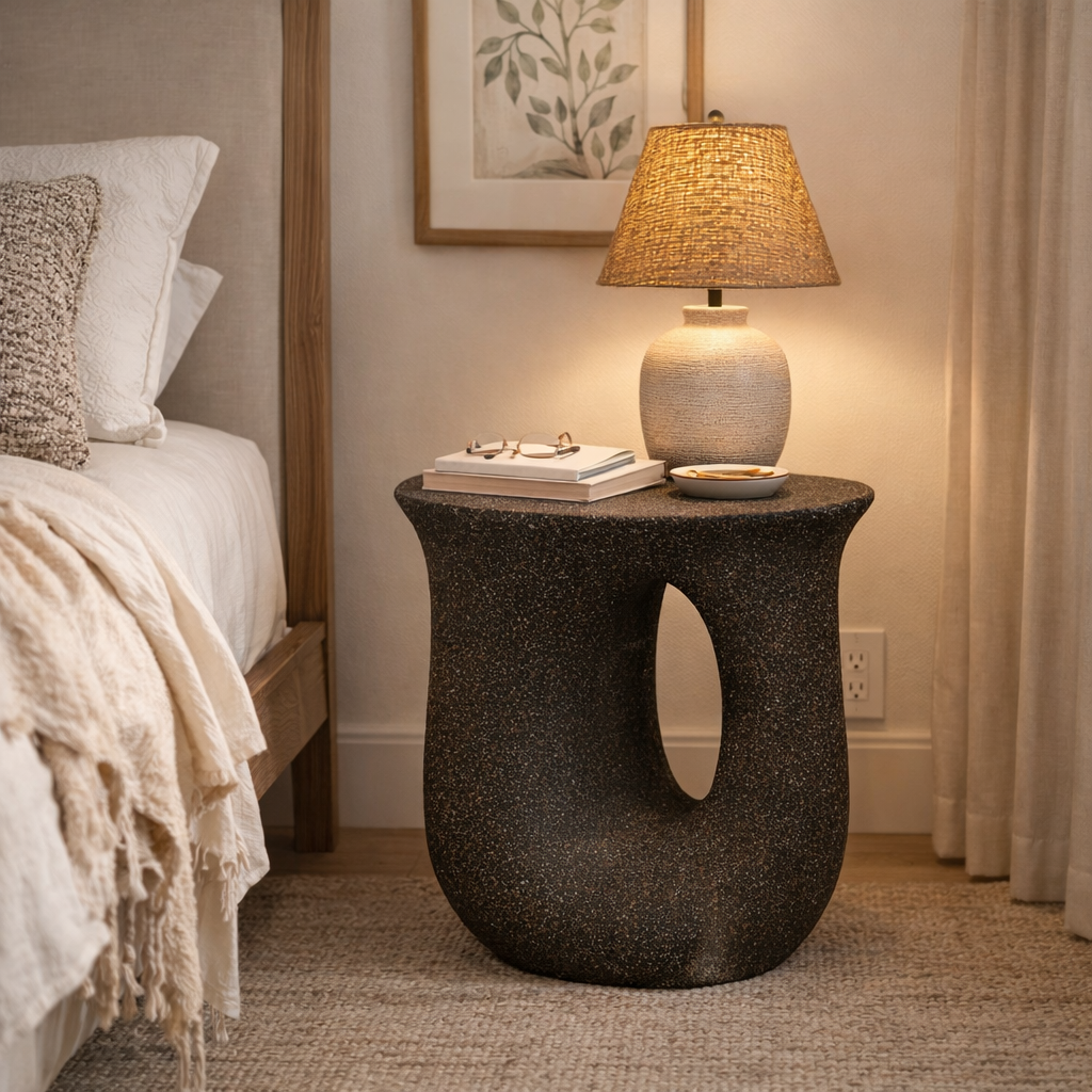 LOMI | שולחן צד מקרמיקה, 42/33 ס"מ