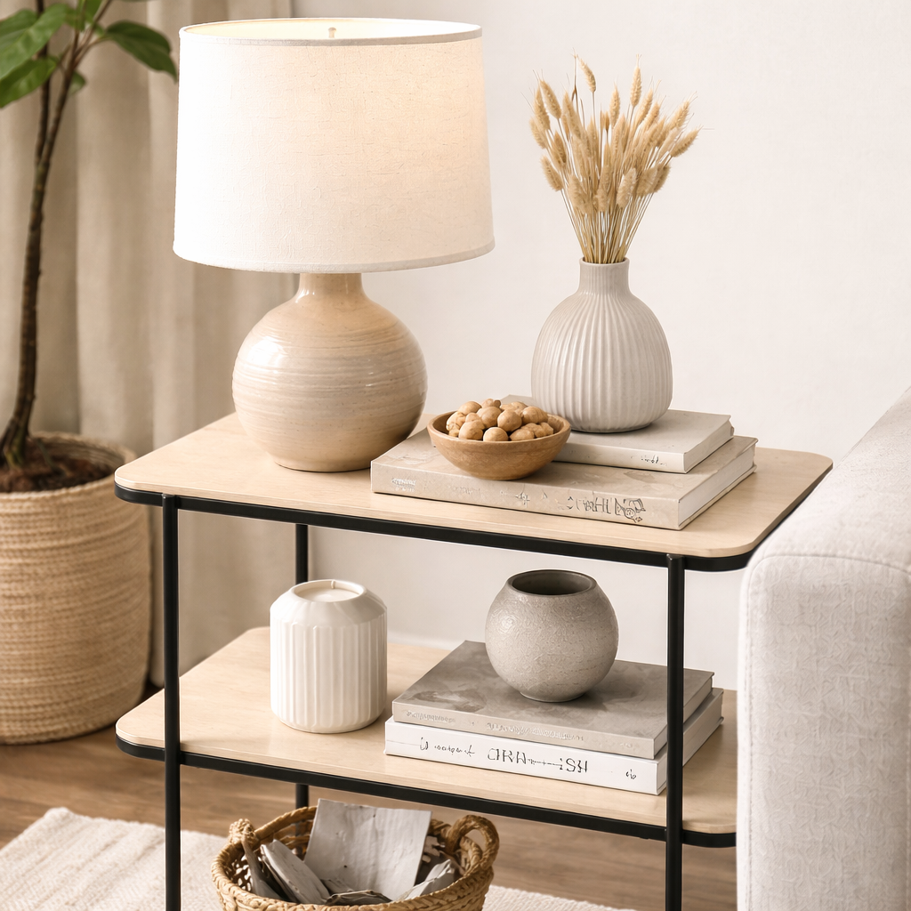 VAFRO | יחידת מדפים ממתכת ואמייל, עם 3 מדפים פתוחים