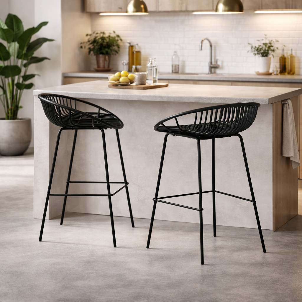 NILO | כיסא בר פולימרי בשילוב רגלי מתכת - KUALA