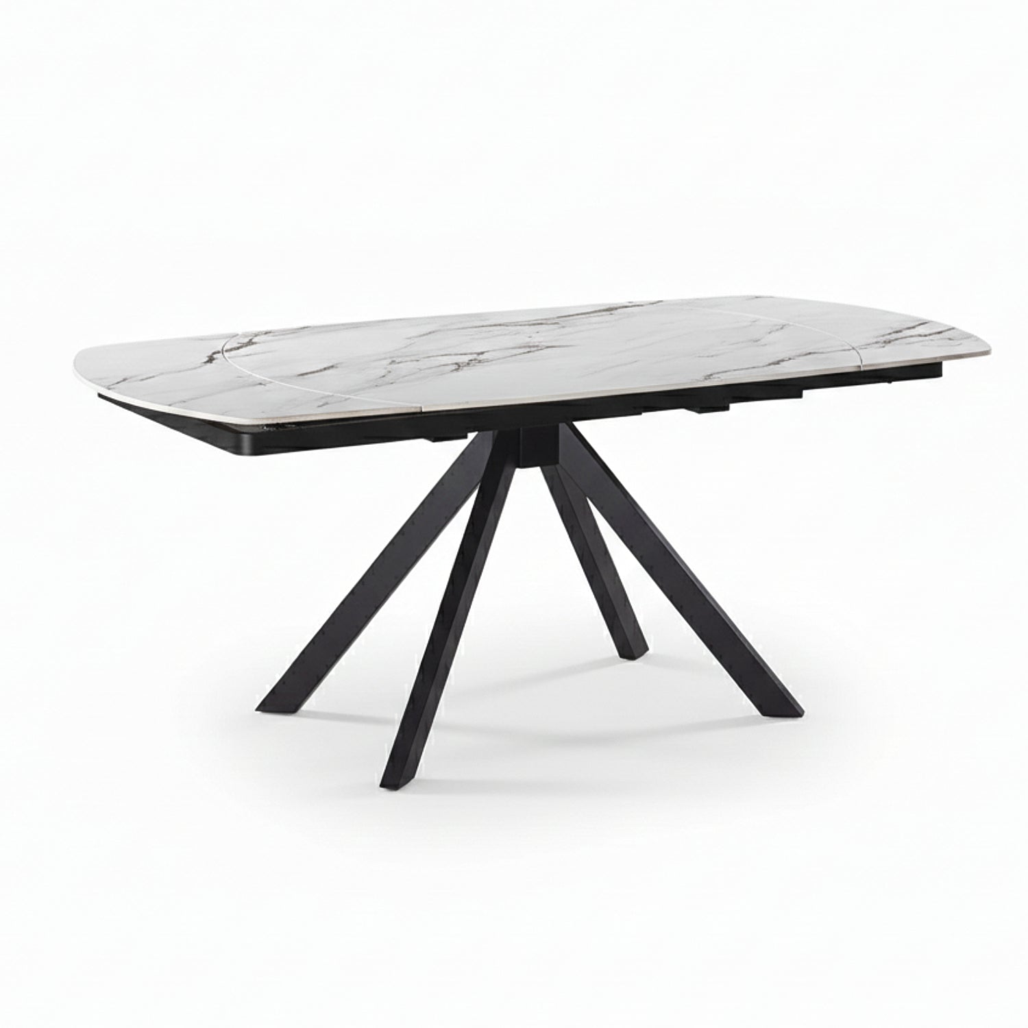 NALTY | שולחן אוכל אובלי 130/90 ס"מ, נפתח ל-190 ס"מ, עד 8 סועדים