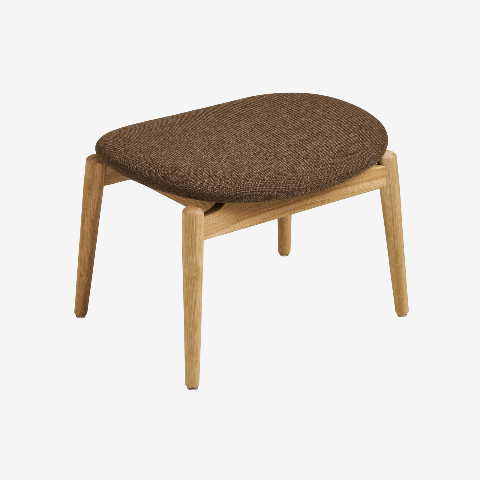 NISA | סטול מעץ אלון מלא מרופד אריג