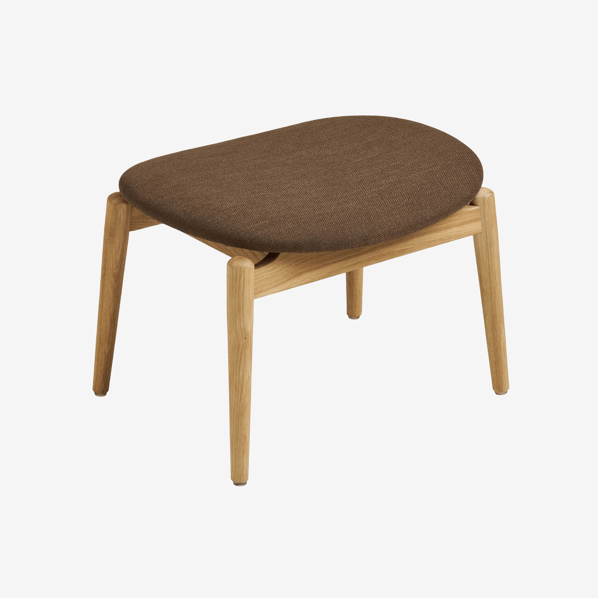 NISA | סטול מעץ אלון מלא מרופד אריג - KUALA