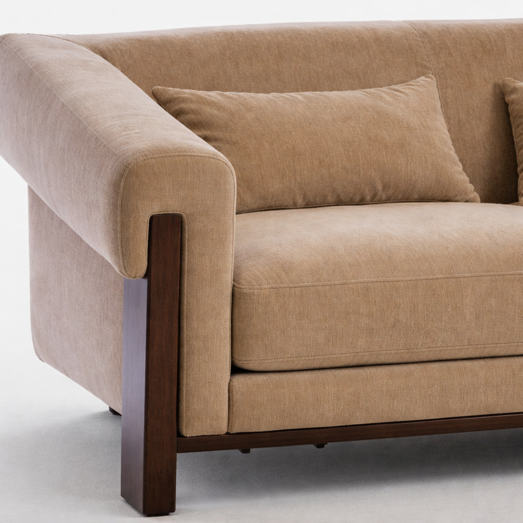 BLADER | ספה תלת מושבית מרופדת בבד אריג, ברוחב 192 ס"מ - KUALA