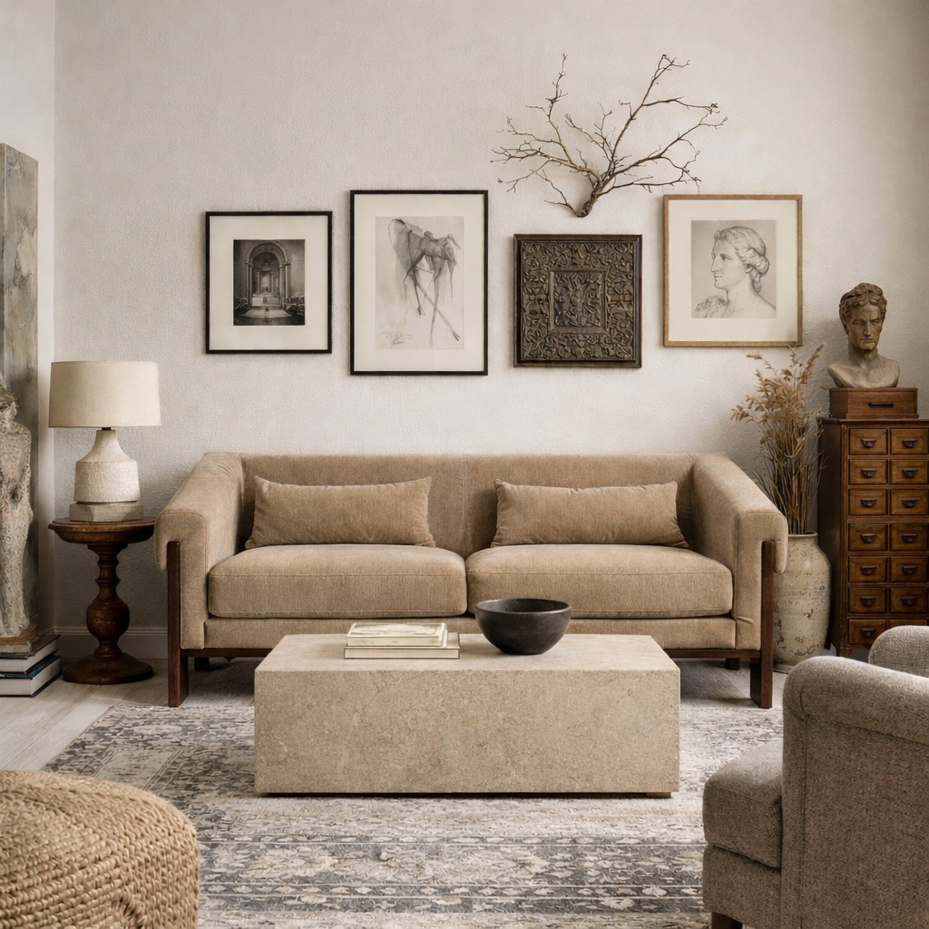 BLADER | ספה תלת מושבית מרופדת בבד אריג, ברוחב 192 ס"מ - KUALA