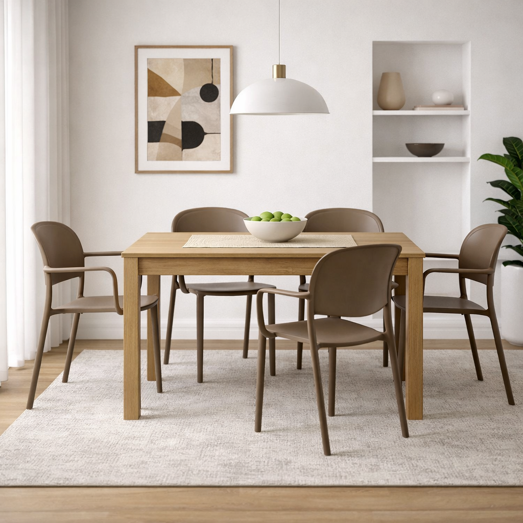 INGOLO | כיסא אוכל מפוליפרופילן ופיברגלס עם משענות יד