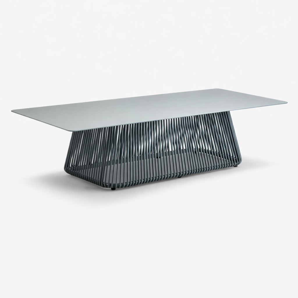 CUNO | שולחן סלון מלבני מאלומיניום, 138/68 ס"מ - KUALA