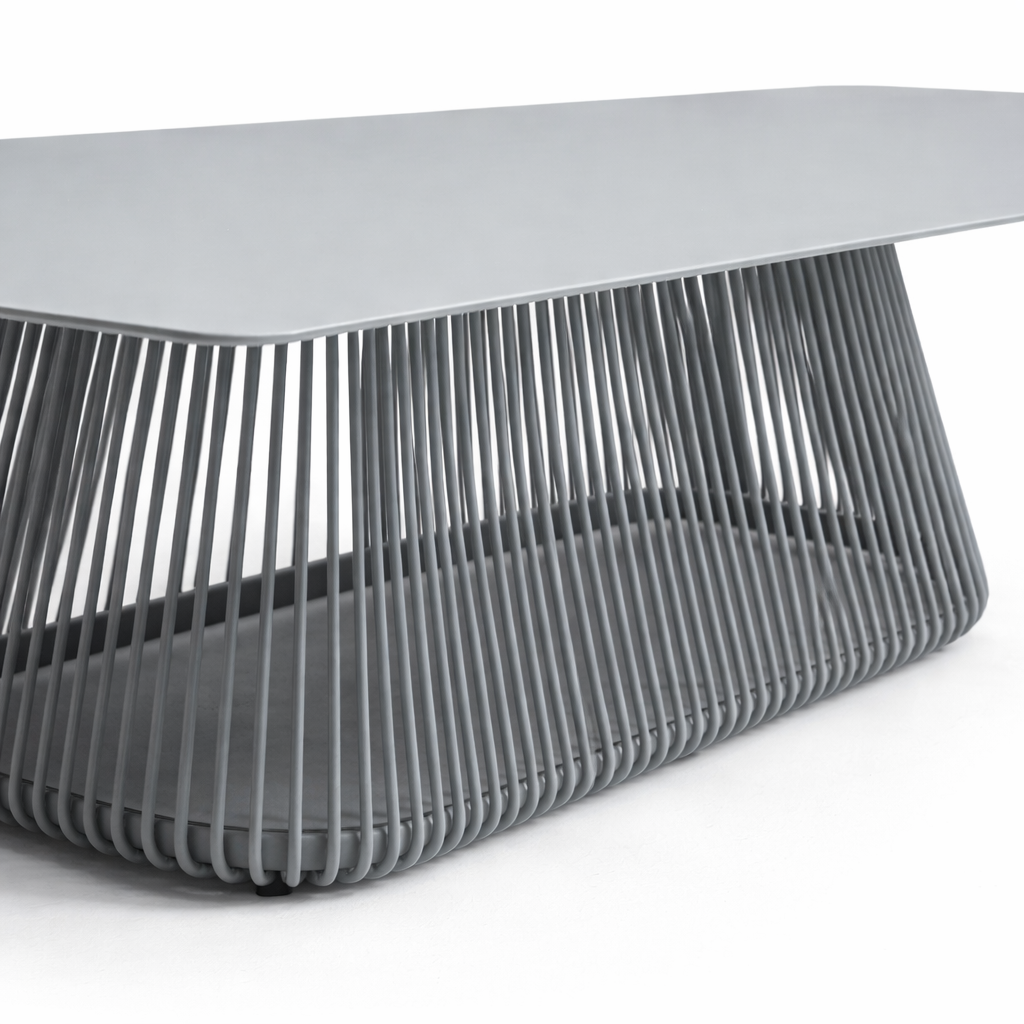 CUNO | שולחן סלון מלבני מאלומיניום, 138/68 ס"מ - KUALA