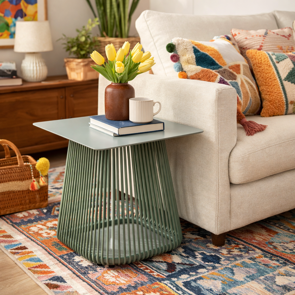 LUNE | שולחן צד ריבועי מפולימר, 60/60 ס"מ - KUALA