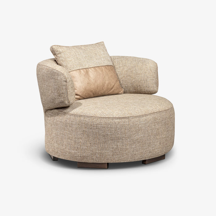 JHENYA | כורסא מודרנית ומעוגלת עם כרית נוי
