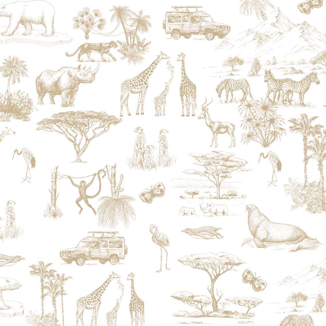 BUBI | טפט ספארי בגוון בז'