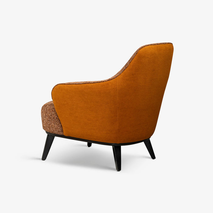 BENTE | כורסא מודרנית עם שילוב בדים בגוון חמרה