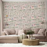 GINOF | טפט פרחים עדין בגווני פסטל