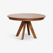 תמונה מזווית מספר 1 של המוצר JAXON | שולחן אוכל עגול מעץ אלון מלא בגוון כהה