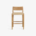 תמונה מזווית מספר 2 של המוצר CINTIA BAR STOOL | כיסא בר מעוצב מעץ בשילוב ראטן בגוון טבעי בהיר