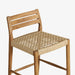 תמונה מזווית מספר 6 של המוצר CINTIA BAR STOOL | כיסא בר מעוצב מעץ בשילוב ראטן בגוון טבעי בהיר
