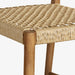 תמונה מזווית מספר 3 של המוצר CINTIA BAR STOOL | כיסא בר מעוצב מעץ בשילוב ראטן בגוון טבעי בהיר
