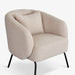 תמונה מזווית מספר 6 של המוצר MARGO | כורסא מעוצבת בגוון ורדרד, בשילוב רגלי ברזל שחורות